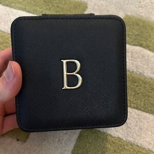 Urban Outfitters Jewelry Box with Gold Letter B